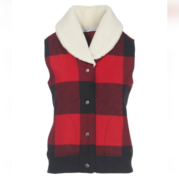 Woolrich Womens Giant Buffalo Wool Vest Sz.L - Picture 3 of 11